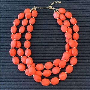 Coral costume jewelry necklace